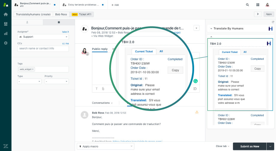 Zendesk Dual Tabs Update