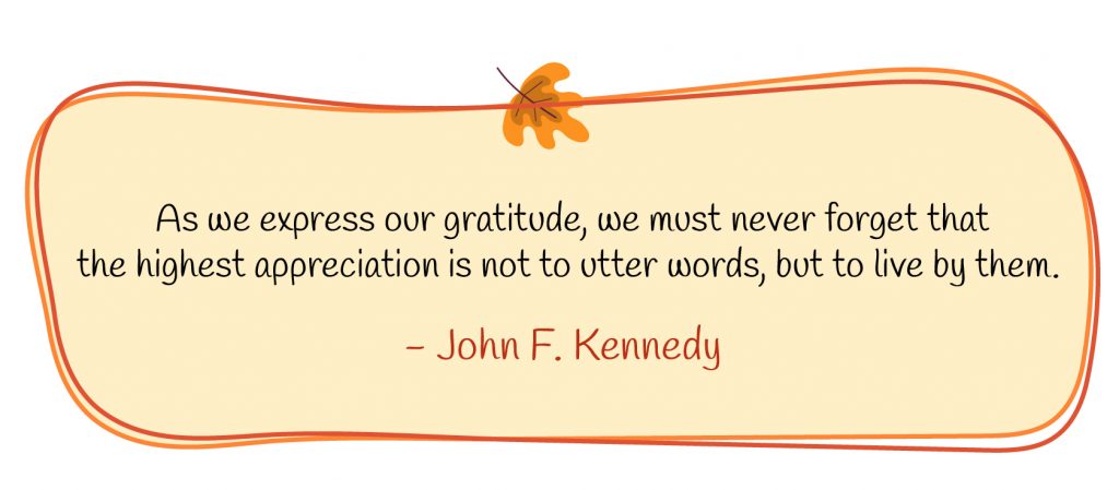 Gratitude quote by John F. Kennedy